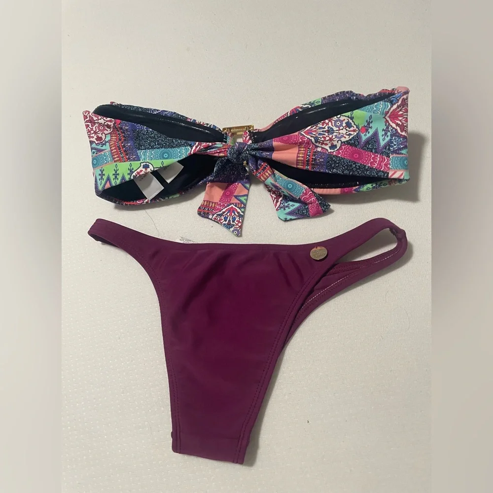 Colorful Patterned Bikini Set - Picture 2 of 4